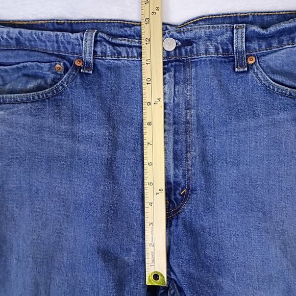 Levis 505 Jeans Mens W40 L30 Blue Classic Fit Straight Leg Denim Work Casual - Picture 5 of 16